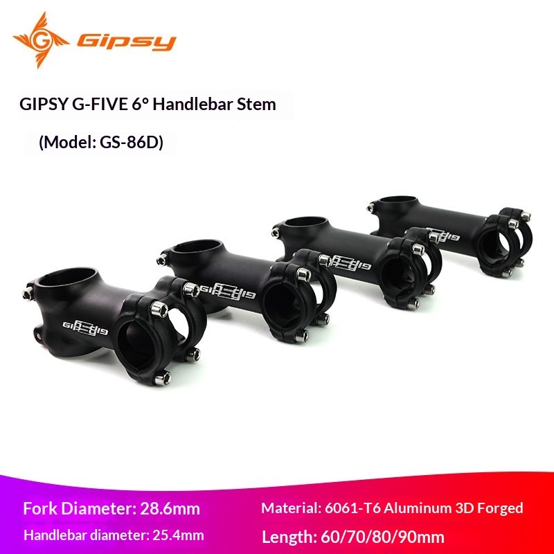 GIPSY G-FIVE แฮนด์จักรยานแบบอลูมิเนียมอัลลอยด์สำหรับเสือภูเขาและเสือหมอบ ขนาด 25.4 และ 28.6