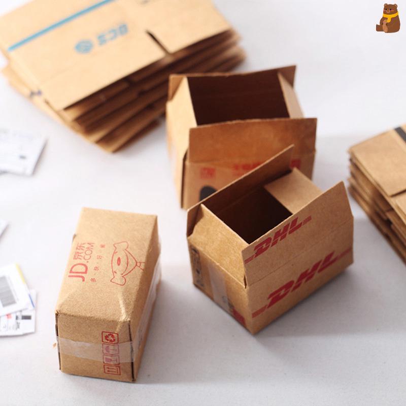 [TA] 1Set Mini Carton Express Carton 1:12 Dollhouse Miniature Express Box Decor Toy TH