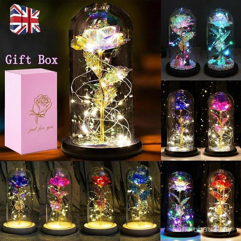 Galaxy Forever Rose Flower ไฟ LED ของขวัญวันแม่สําหรับผู้หญิงของขวัญวันเกิด