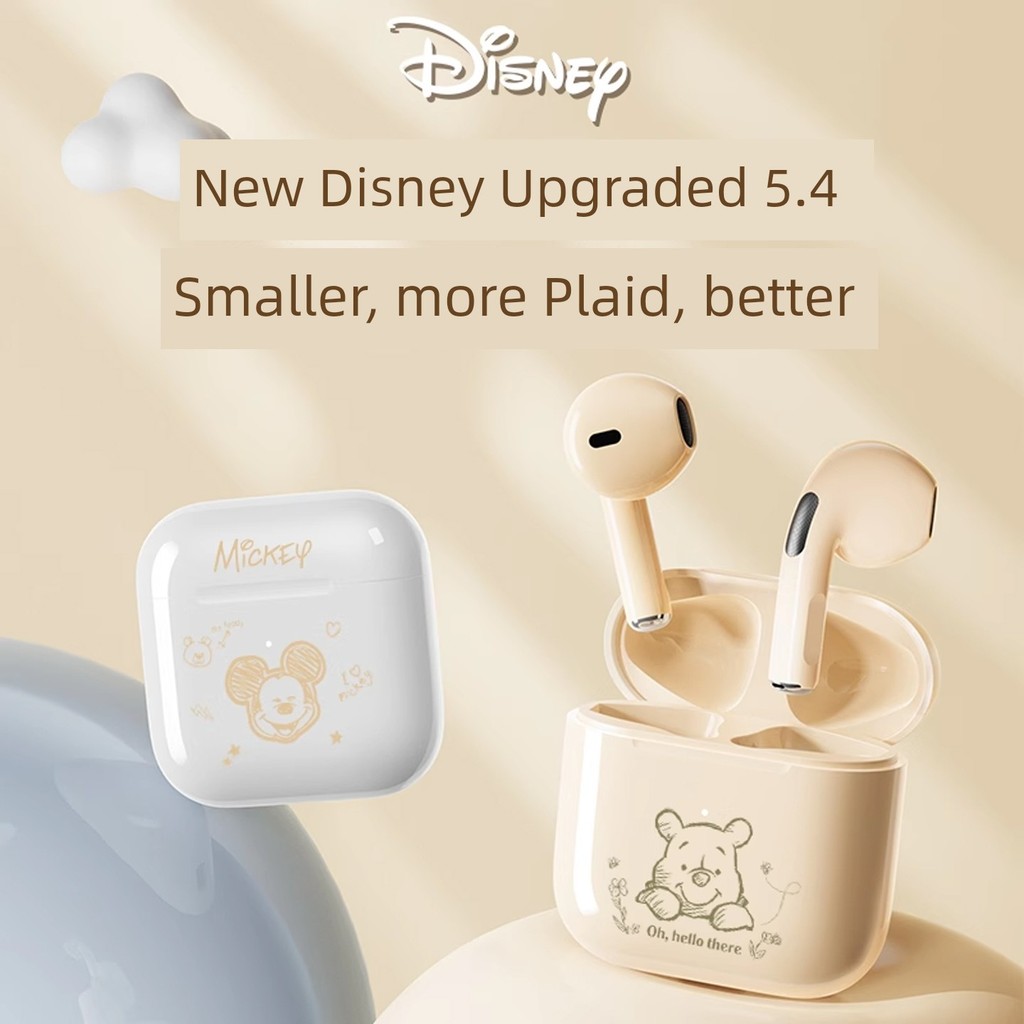 หูฟังไร้สาย หูฟังบลูทูธ Disney Disney ชุดหูฟังบลูทูธไร้สายกึ่งอินเอียร์กีฬาตัดเสียงรบกวนคุณภาพเสียงส