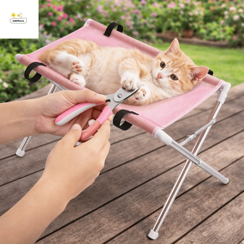 HOBBYHAVEN Pet Grooming Hammock, Anti-Scratch Support Frame Puppy Nail Clipping Holder, Professional