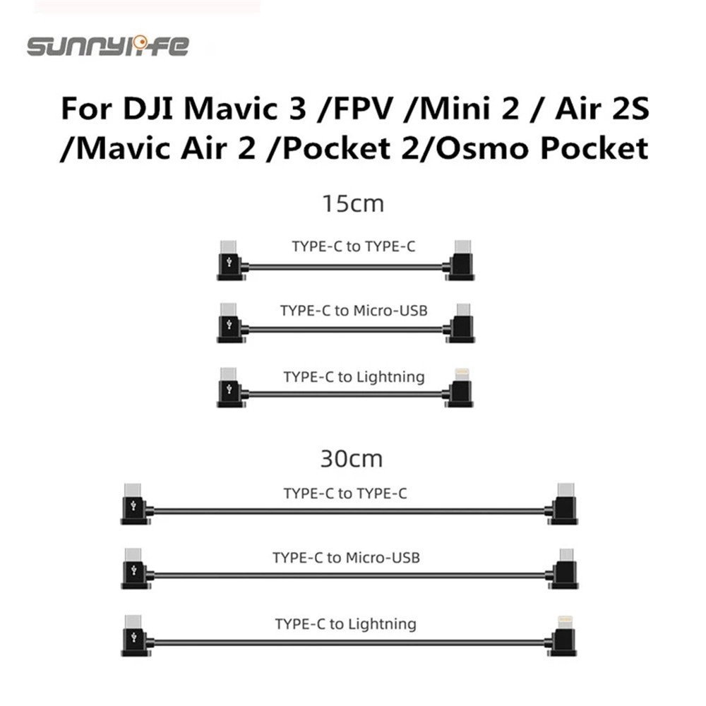 Data Cable for DJI Mavic 3 MINI 2 FPV POCKET 2 AIR 2S MAVIC Air 2  MINI 3 PRO OSMO Pocket Accessorie