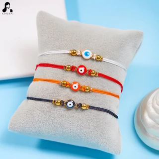 สร้อยข้อมือ Blue Eye สไตล์โบฮีเมียน ทอมือ ปรับขนาดได้ เครื่องประดับวินเทจ สําหรับผู้ชายและผู้หญิง Türkiye แฟชั่น Devils Eye