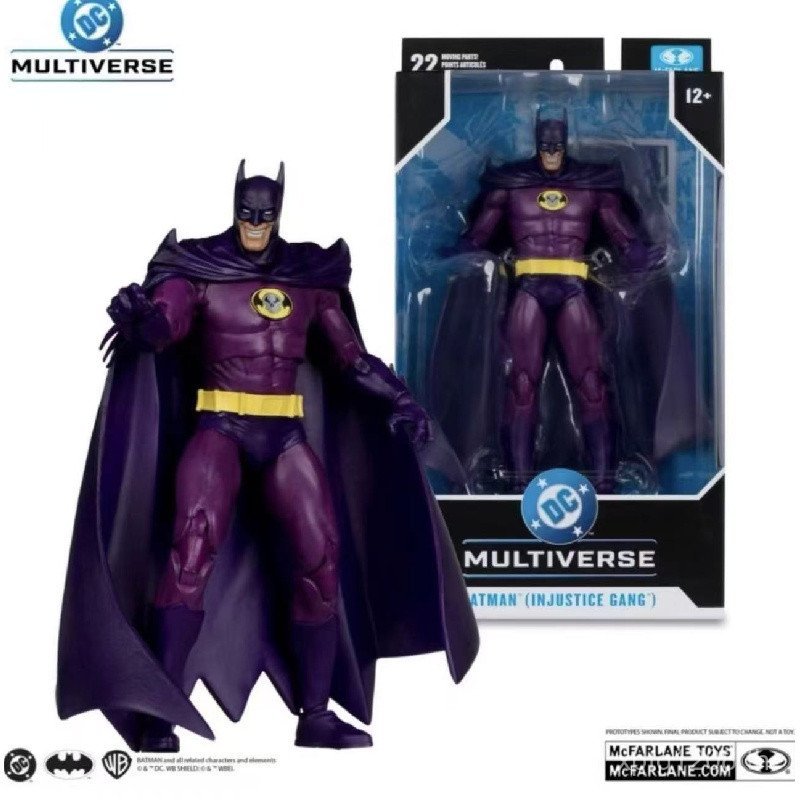 ยี่ห้อใหม่พร้อมสต็อก Mcfarlane Mcfarlane DC Series สีม่วง Batman Injustice ช่วย 23 ซม.Action Figure 