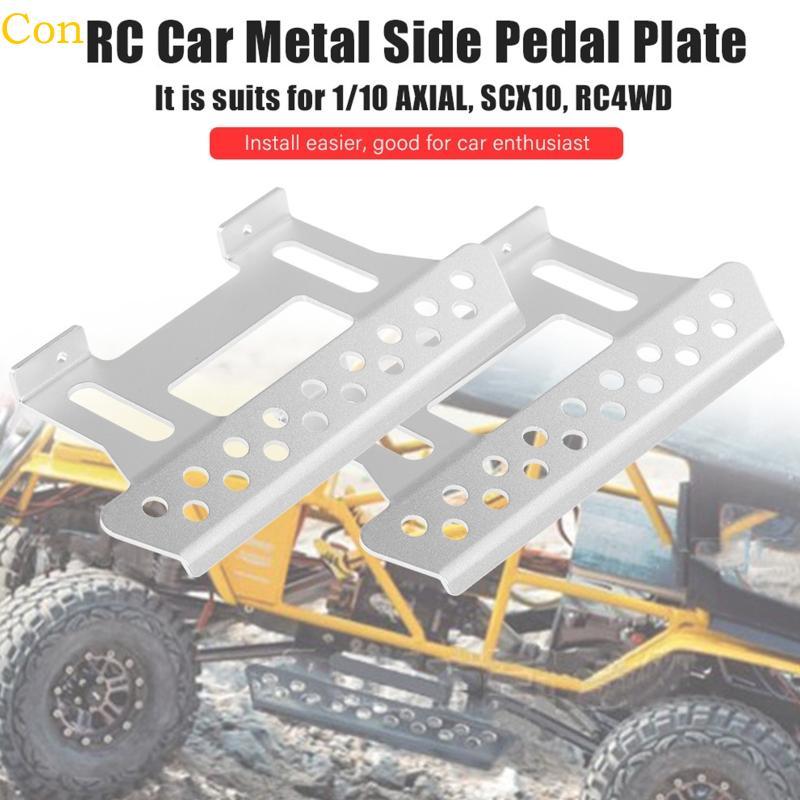 Con 2Pack โลหะด้านข้างเหยียบ Step Running Boards เท้า-แผ่นสําหรับ 1 10 SCX10 RC Crawler