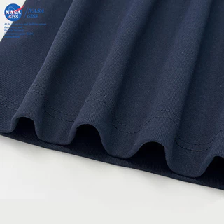NASA เสื้อยืดทูโทนชายหญิง oversize แขนสั้น สไตล์ลำลอง summer คอตตอน คอกลม หลวมและระบายอากาศ
