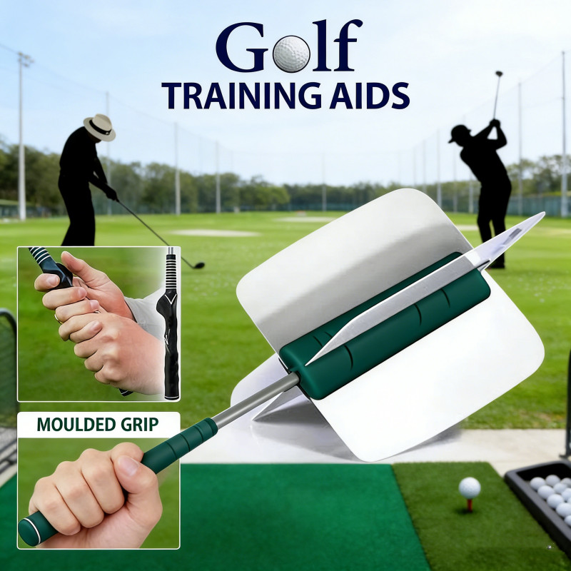 อุปกรณ์ฝึกสวิงกอล์ฟ Golf Power Swing Fan 2in1 กริพฝึกจับ แบบใบพัด - สีขาว