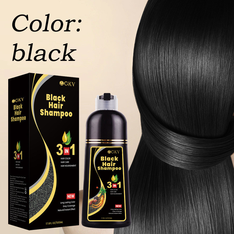 现货 Shampoo Hair Dye White to Black Bubble Hair Colour CreamWJG