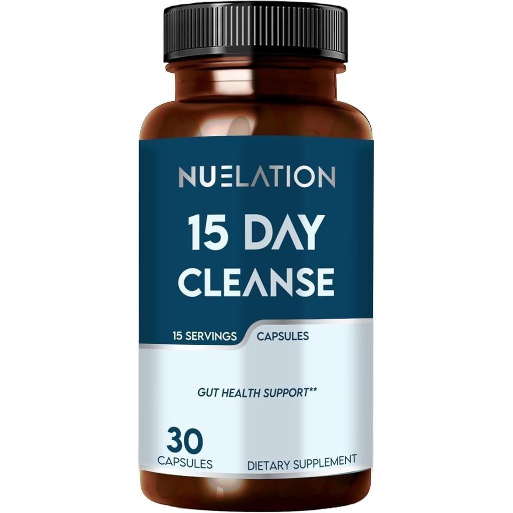 แคปซูลทําความสะอาด 15 วัน - Colon Cleanse เพื่อสุขภาพทางเดินอาหาร Fewer Cravings & Glowing Skin - 15