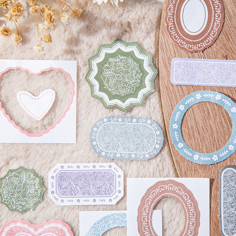 Journal GO 45pcs Vintage กรอบแผ่นบันทึกโรงเรียนอุปกรณ์สํานักงาน Scrapbooking Collage Junk Journal di