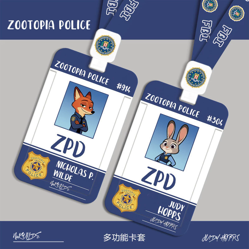 Zootopia Card Holder Featuring Officer Judy Hopps & Nick Wilde Portable ID Credit Card Case