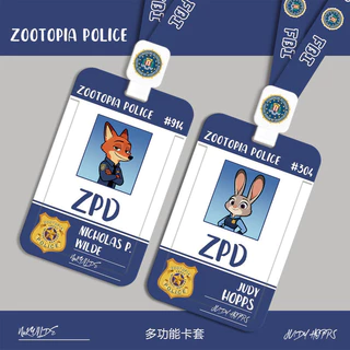Zootopia Card Holder Featuring Officer Judy Hopps & Nick Wilde Portable ID Credit Card Case