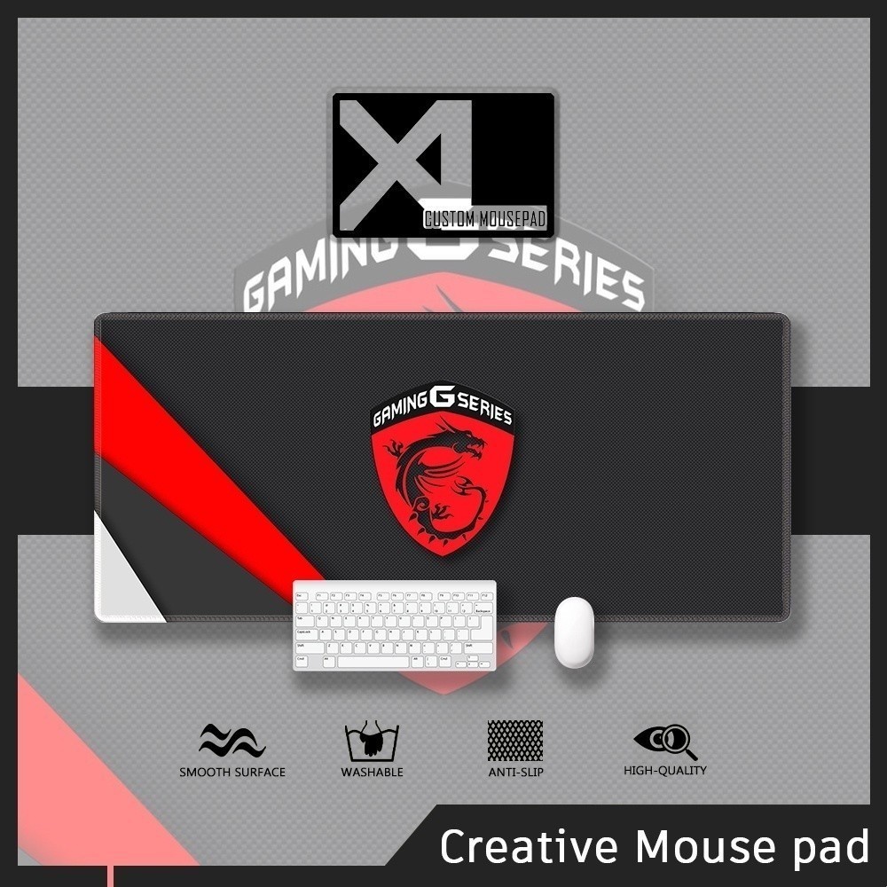 MSI Pad XL Mouse 004 แผ่นรองโต๊ะคอมพิวเตอร์ แผ่นรองเมาส์แบบขยาย