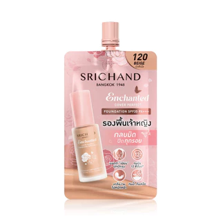 Srichand Enchanted Cover Perfect Foundation 7g #120 Beige รองพื้นเนื้อซอฟต์แมท ศรีจันทร์.