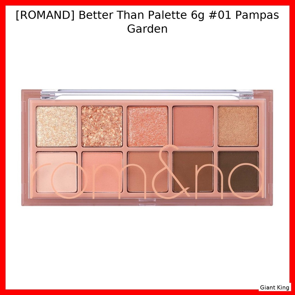 [ROMAND] Better Than Palette 6g #01 Pampas Garden / อเนกประสงค์ Earthy by Giant King