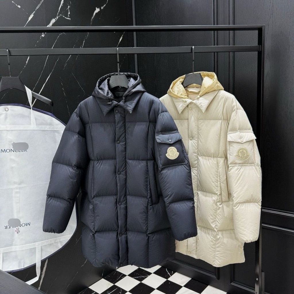 C4JX Moncle* 2025Winter New Men's and Women's Hooded Long Warm Down Jacket Coat