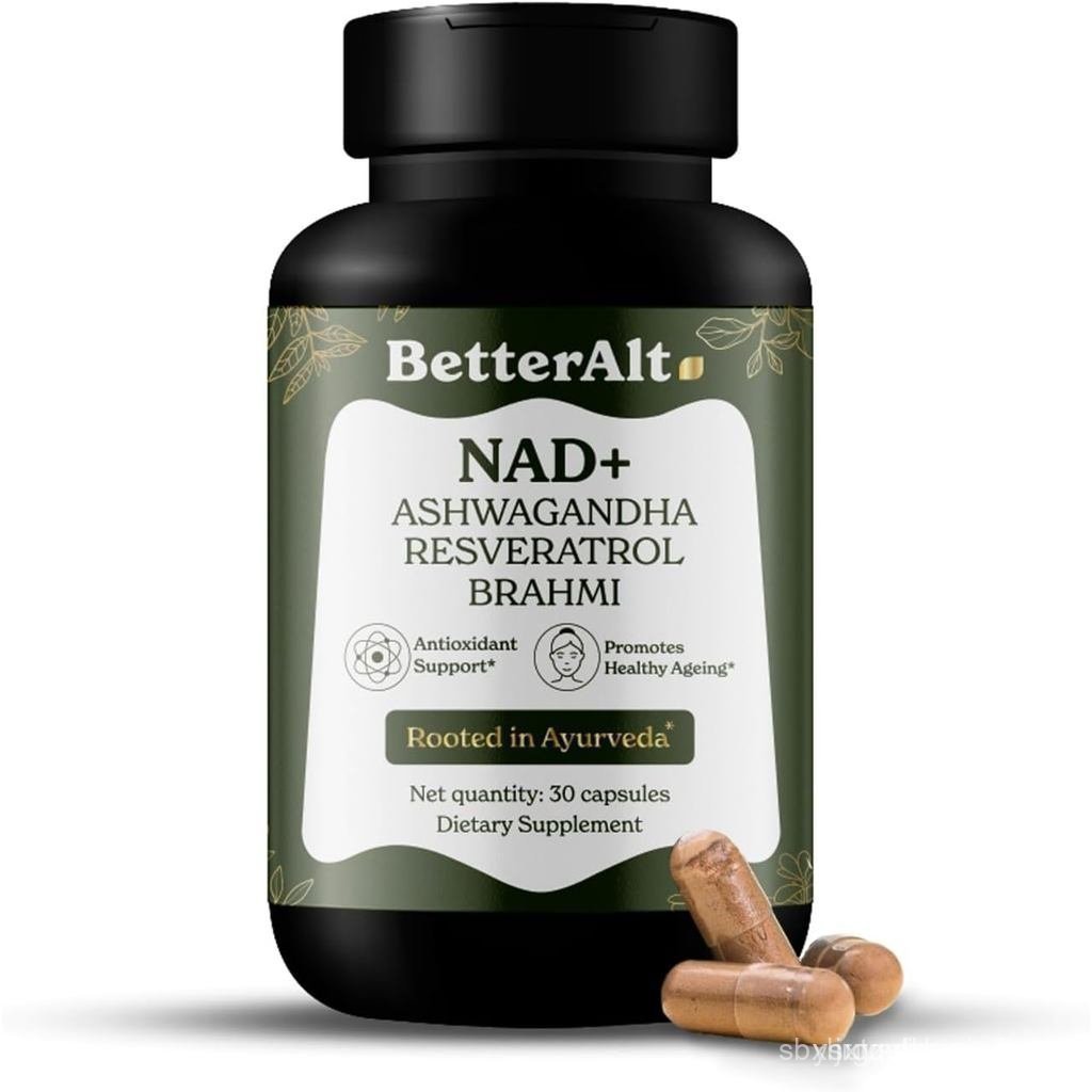 แคปซูล Better Alt NAD+ | พร้อม , Resveratrol, NAD+ Precursors | วิตามินบี3 |รองรับพลังงานยืนยาวและเซ