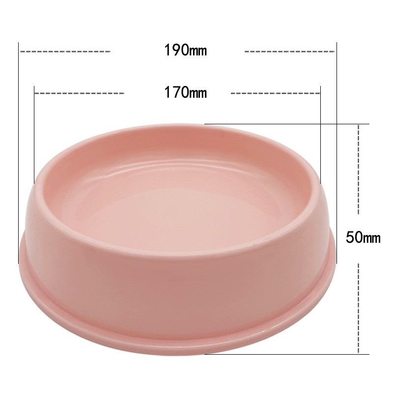 19CM ใหญ่ชามอาหารสัตว์ พลาสติก กันมด สำหรับสุนัข แมว ชามน้องหมาน้องแมว มีหลายสีให้เลือก CW131