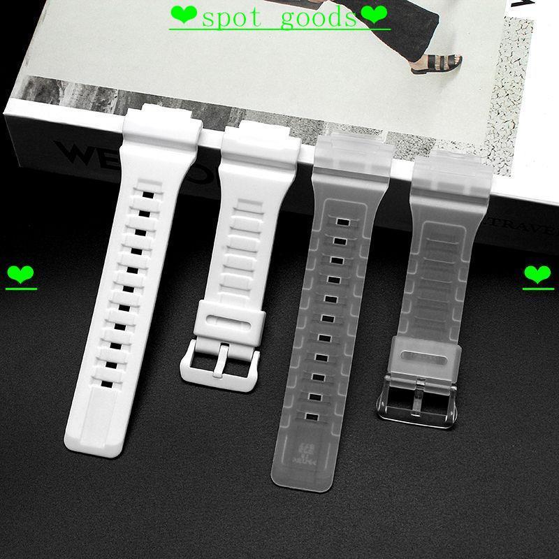 สายนาฬิกาปากนูน 18 มม. สายนาฬิกาเรซินสายคล้องคออุปกรณ์เสริม AQ-S810W AEQ-110W W-735H