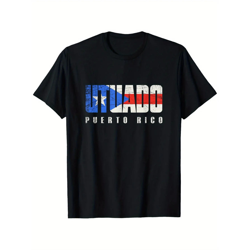 ฟлагปอร์טוริโก เสื้อยืด Utuado ปอร์โตริโก เสื้อยืดคอตตอนลำลองแขนสั้นสำหรับทุกเพศ