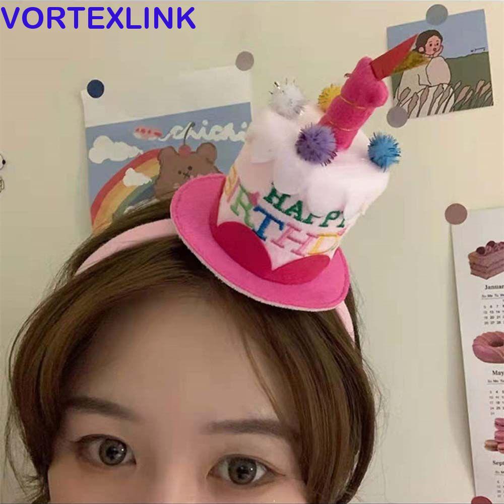 ที่คาดผมเค้กวันเกิดสีฟ้า น่ารัก สำหรับงาน.party และการประดับตกแต่ง