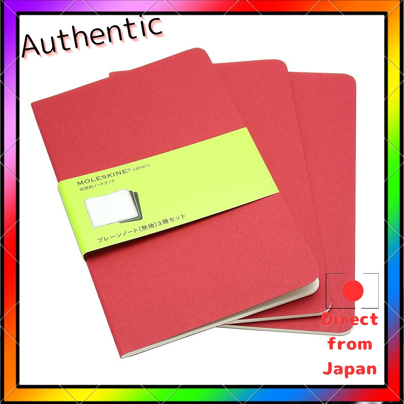 Moleskine Notebook Cahier Journal Plain CH118 LG Red