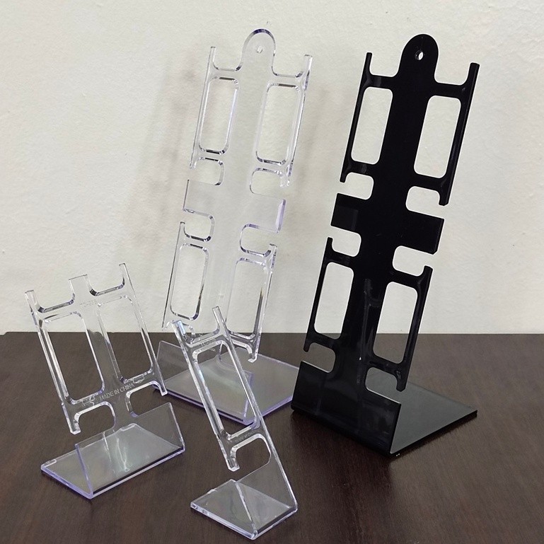 1SLOTS 2SLOTS 4 ช่องนาฬิกาพลาสติกหรือเครื่องประดับจอแสดงผลขาตั้ง HOLDER