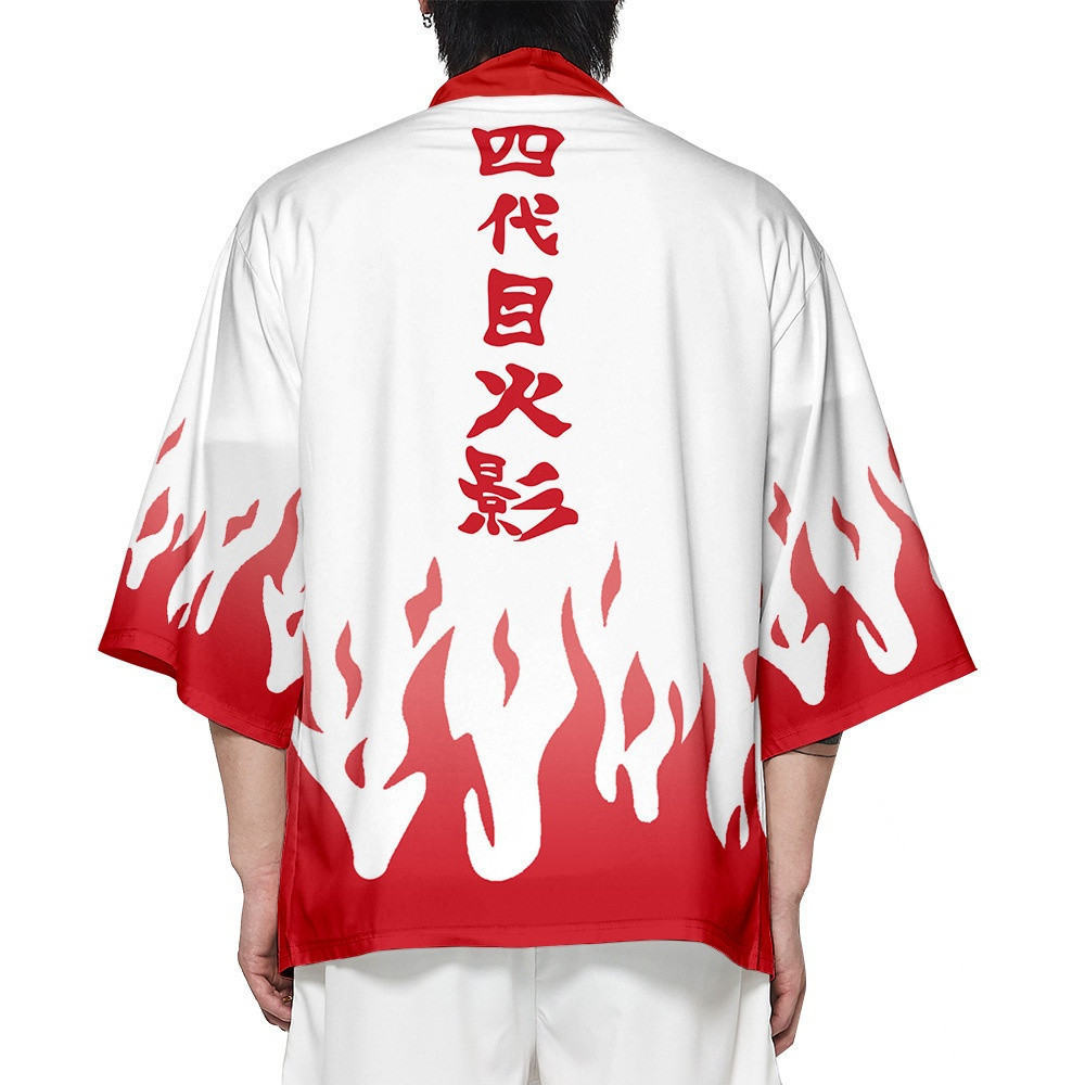 ชุดกิโมโน Cape Naruto Cosplay แบบ Uchiha Sharingan สำหรับ Sasuke & Kakashi พร้อมฮารอยและแจ็คเก็ตกันห