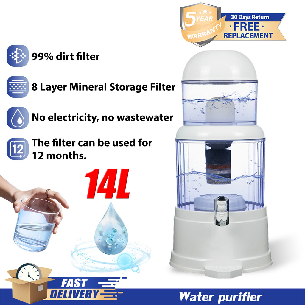 {COD}-Allaloe 14L ถังเครื่องกรองน้ําในครัวเรือน - เครื่องกรองน้ําดื่มโดยตรงแบบบูรณาการสําหรับการทําให้บริสุทธิ์น้ําประปา