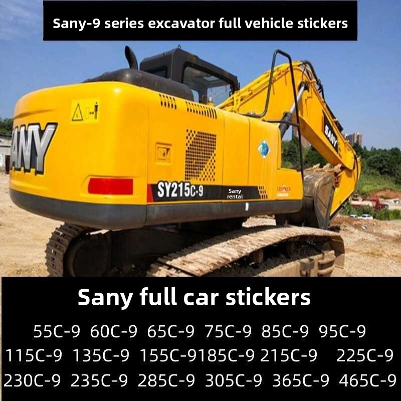 SANY Sy55 65 75 85 95 135 215 235 285 305 365C-9 Excavator Fullสติกเกอร์รถยนต์ 2 3C