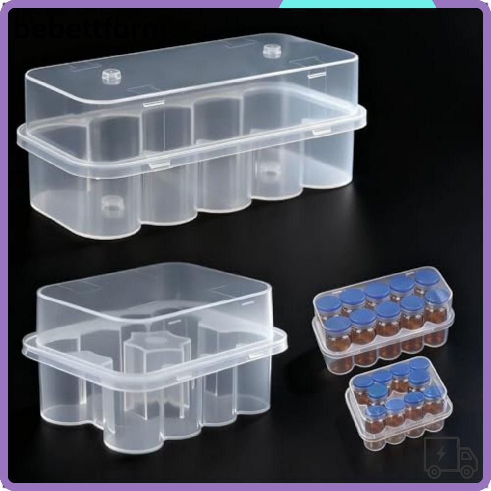 จัดเก็บ LUCKY Vial, กล่องเก็บ Microtube พลาสติก, 3/5/7/10mL 2/10/24-Slot Stackable Freezer Tube กล่อ