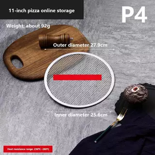 [bigdeals365] 8-13 นิ้วนํากลับมาใช้ใหม่ได้ Non Stick Pizza Screen Pan อลูมิเนียมอัลลอยด์สุทธิ Bakeware สต็อกใหม่