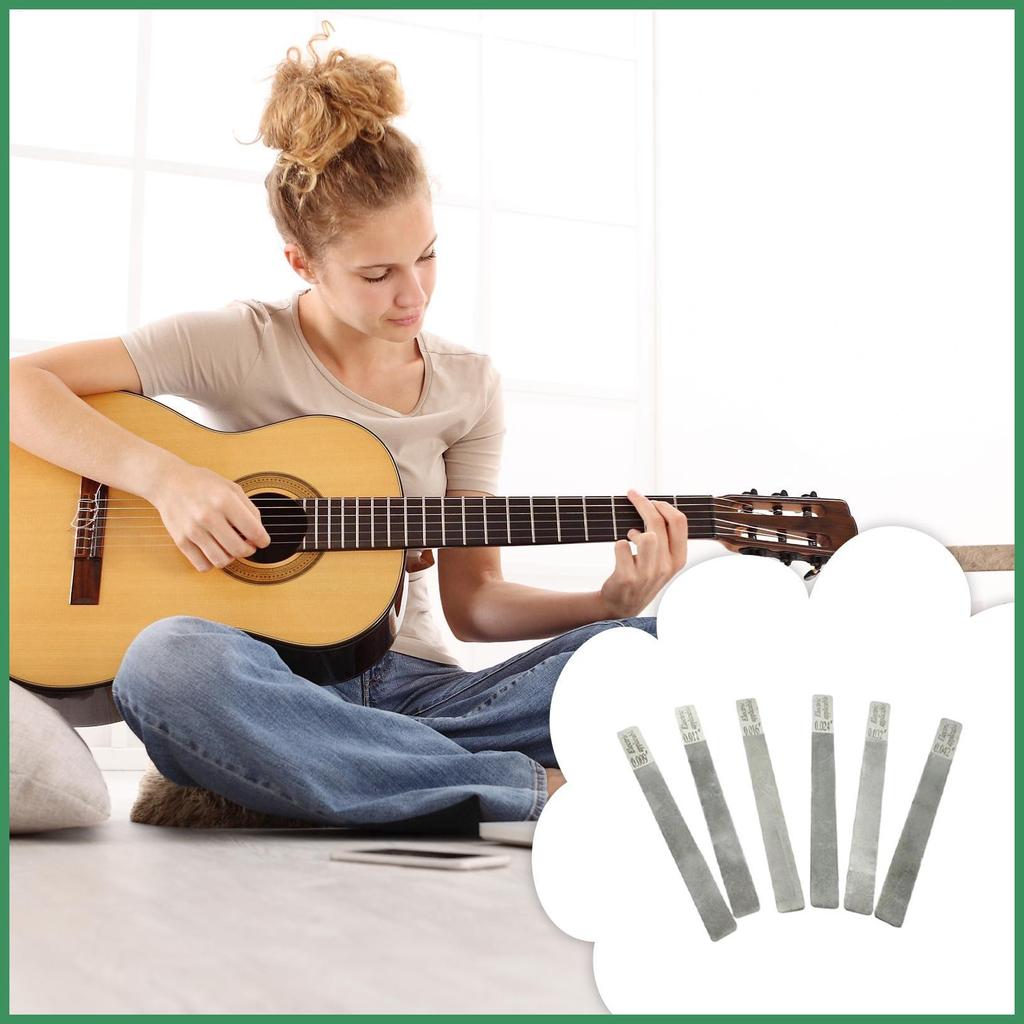 Guitar Fret Crowning File 6 ชิ้น Edge Deburring เครื่องมือกีตาร์ Fret Crowning เครื่องมือสําหรับเพลง
