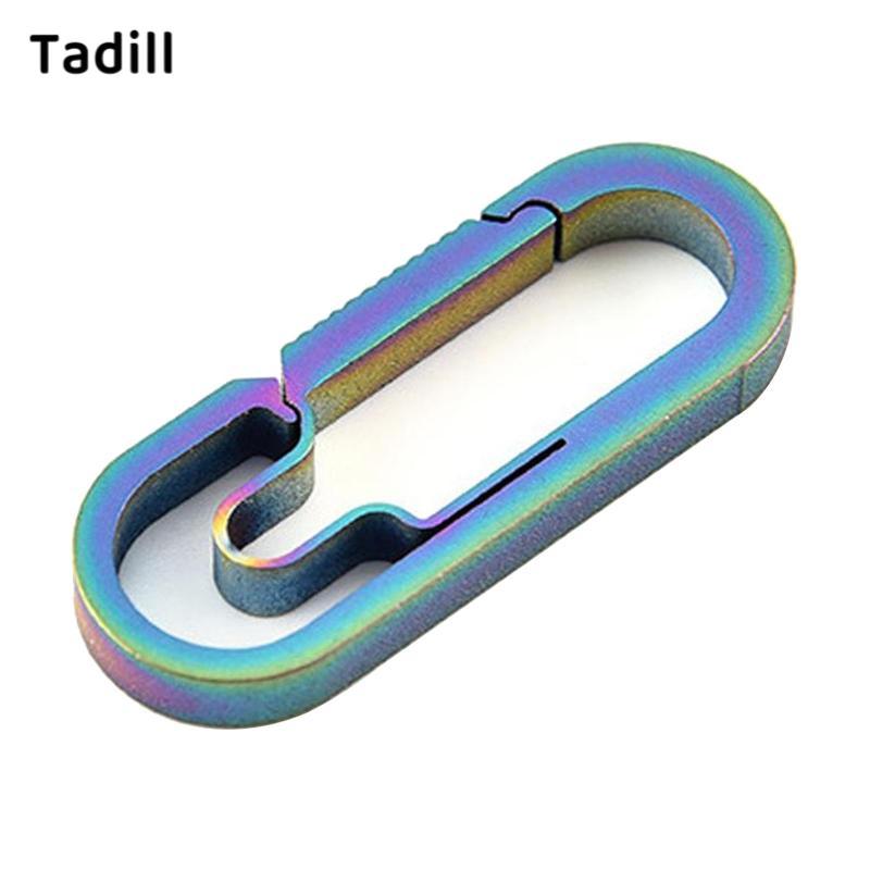 Tadill Titanium Alloy Camping Carabiner แขวนหัวเข็มขัด Anti-Lost Snap Hook คลิป — صورة 6