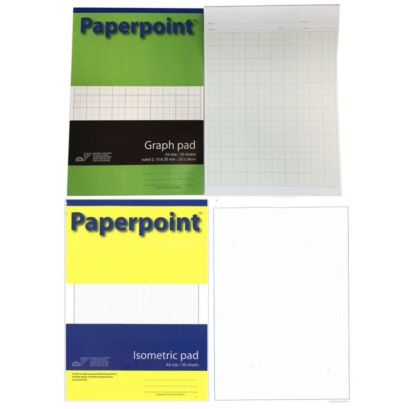 Azone Paperpoint Graph Pad / Isometric A4 / 50 แผ่น