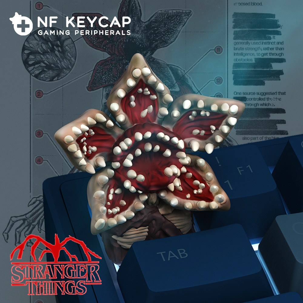 keycap anime xda keycap Stranger Things Keycap Piranha ปุ่มคีย์บอร์ดแบบกลไก Keycap Creative esc การป