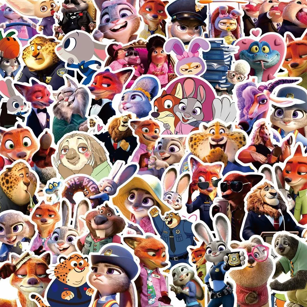 85 ชิ้น Zootopia 2 สติกเกอร์ - Nick & Judy ภาพยนตร์อุปกรณ์ต่อพ่วงสําหรับ DIY เคสโทรศัพท์และตกแต่งวารสาร