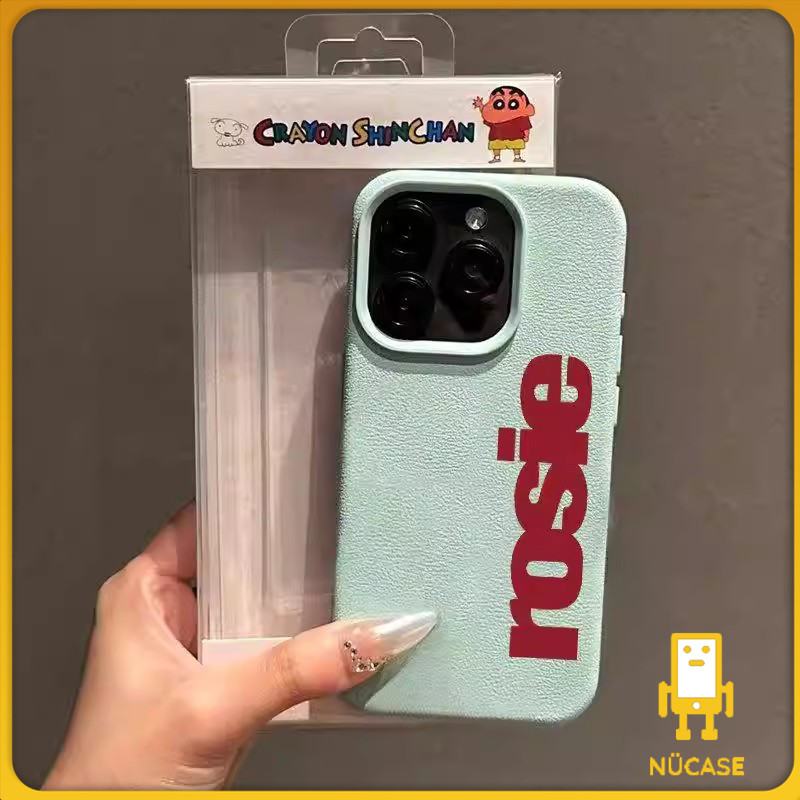 แอปเปิ้ลโทรศัพท์ เคสrosieตัวอักษรน้ำเงินอ่อน สำหรับ iPhone เคสไอโฟน 13 12 11 PRO MAX X XS MAX 16 15 14 XR 7/8PLUS จัดส่ง