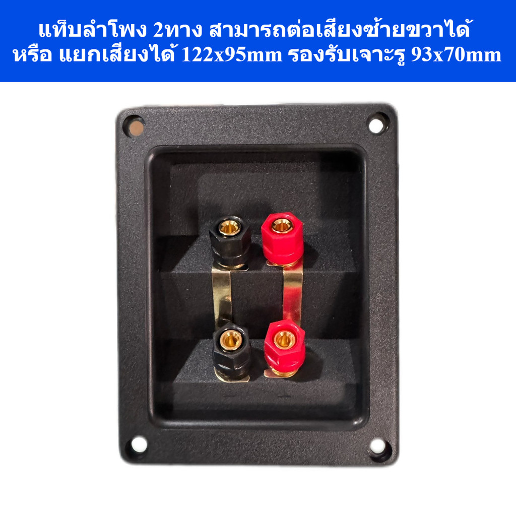 แท็บลำโพง 2ทาง สามารถต่อเสียงซ้ายขวาได้ หรือ แยกเสียงได้ แท็บลำโพง4P 122x95mm รองรับเจาะรู 93x70mm