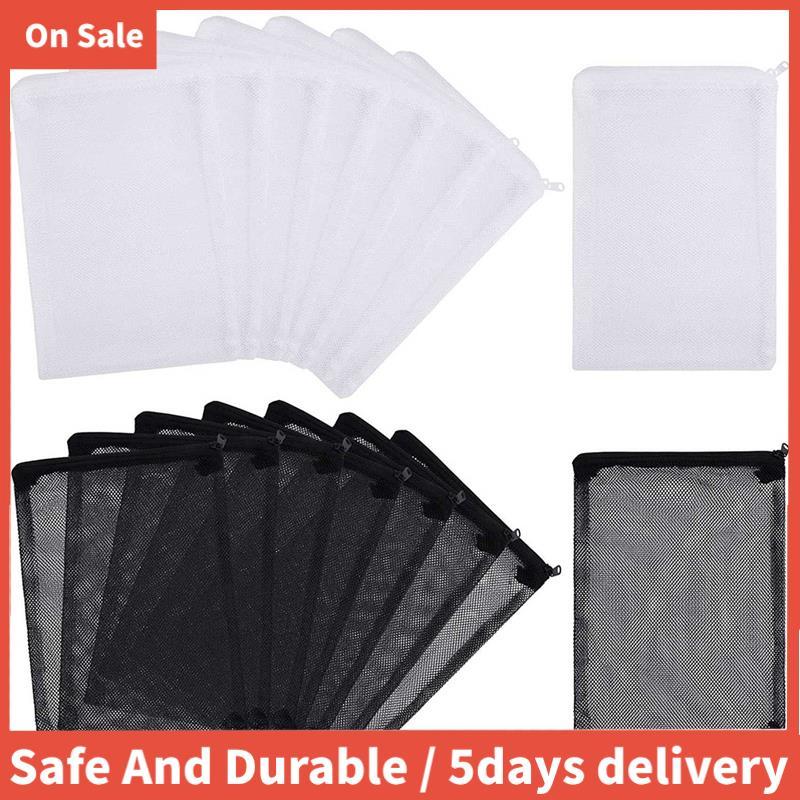 16 ชิ้น Aquarium Mesh Media Filter Bags, Nylon Media Filter Mesh Bags with Zipper (สําหรับ Particula