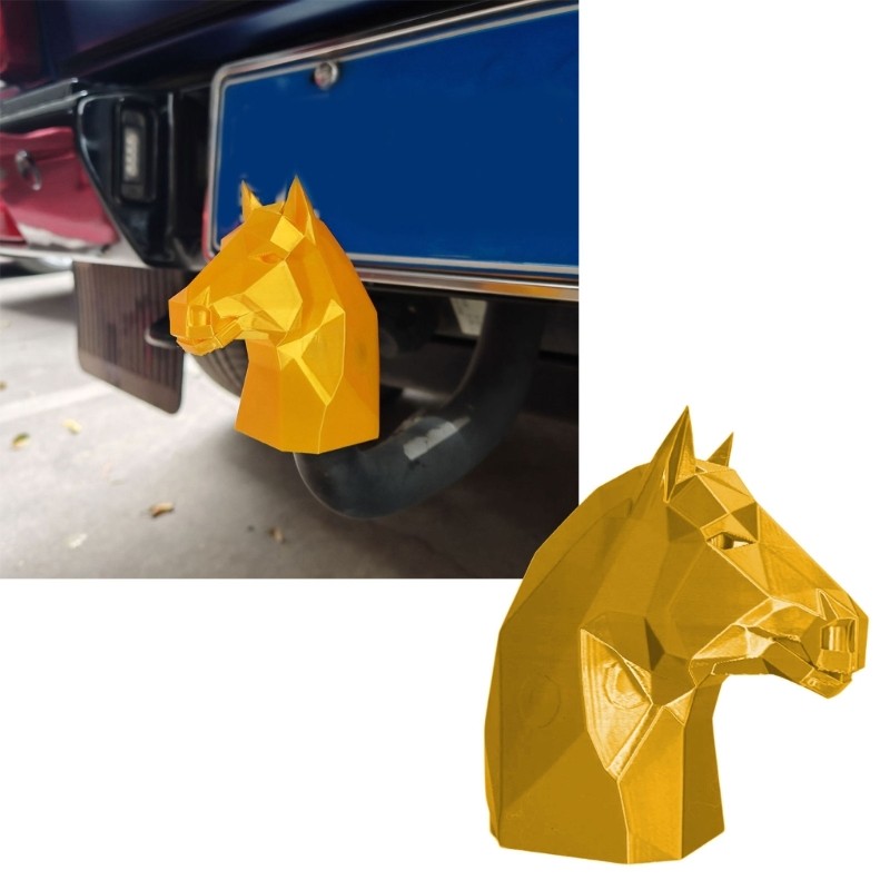 Kellnny Trailer Hitch Cover Modern Horse Head Design Trailer Hitch ตกแต่งหมวก