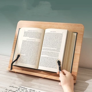 ที่วางหนังสือ ที่ตั้งหนังสือ วัสดุไม้ ที่วางโน้ตบุ๊ก ปรับได้หลายระดับ มองขึ้นเพื่ออ่านหนังสือ ห่างจากสายตาสั้น