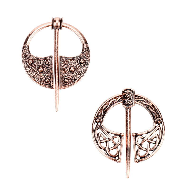 Spot Goods#In Stock European and American Foreign Trade Hot-Selling Vintage Celtic Knot Brooch Pin C