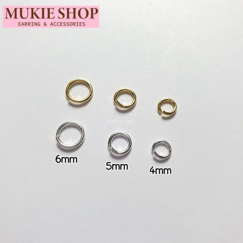 Mukie shop DIY ห่วง เงินแท้ 925 ‼️ 4,5,6,8มิล อะไหล่ต่างหู ห่วงพระ สร้อยคอ สร้อยข้อมือ มุกี้ ช้อป ราคา ถูกที่สุด ดีลบีเคเค แกลเลอรีภาพที่ 3
