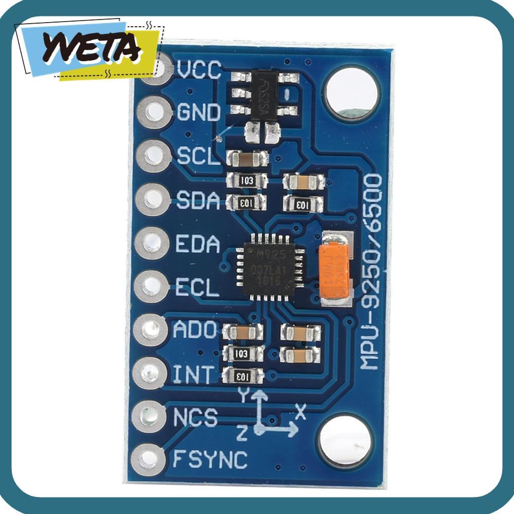 YVETA Gyroscope โมดูล, เซ็นเซอร์ 9 แกน 3-5V, โมดูลเซนเซอร์ 16 บิต MPU-9250 GY‐9250 โมดูล Acceleromet