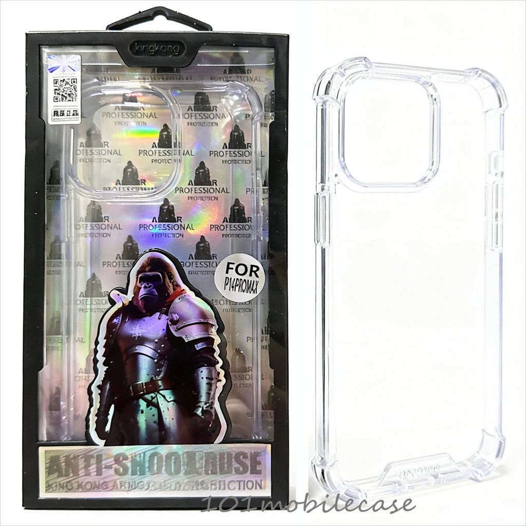 (For 17 Pro max ) Kingkong เคสใสกันกระแทกคิงคองสำหรับ iPhone 17Air/16E/15/14 Pro Max 13 12 SE 7 8 Plus X XR XS 11 Promax