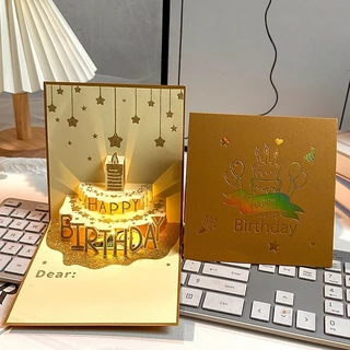 Birthday Card🎁การ์ดวันเกิด การ์ดอวยพรวันเกิดแบบสามมิติก้อนใหญ่ การ์ดอวยพรวันเกิด ใช้สำหรับอวยพรวันเกิด