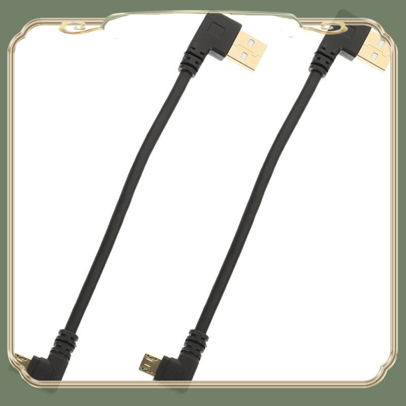 2 ชิ้น USB ถึง USB 90 องศาสายยางสีดําอะแดปเตอร์โลหะผสมสังกะสี lyuandai