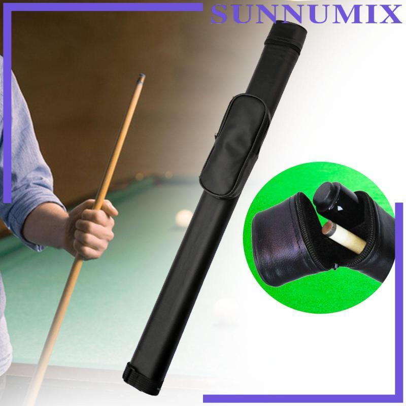 [ซันนิมิกซ์] Hard Pool Cue Case Mens for Storage and Transport Black Snooker Cue Box for 1/2 Pool Cu