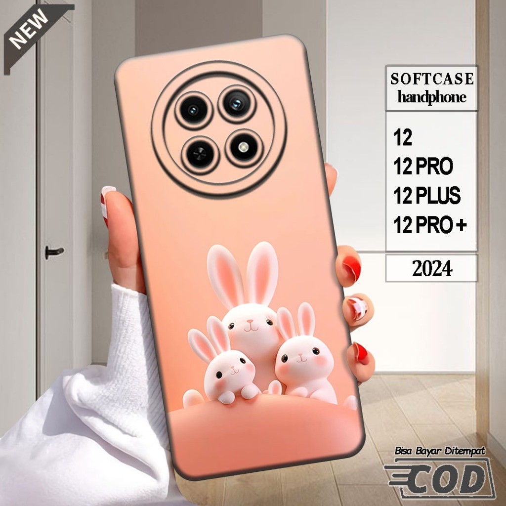 เคสRealme 12 _Realme 12 PRO _Realme 12 PLUS _Realme 12 PRO PLUS เคสซิลิโคนใสสีดํายืดหยุ่น